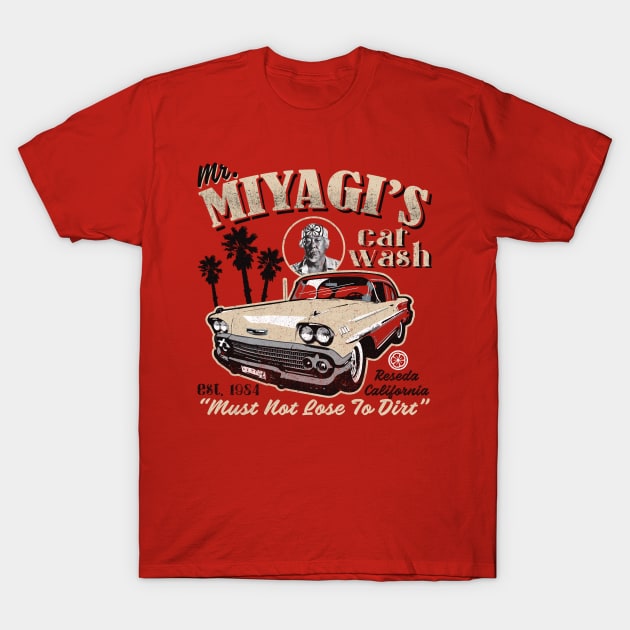 Miyagi's Car Wash T-Shirt by Alema Art